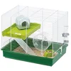 Image de FERPLAST HAMSTER DUO Cage pour rongeurs pour Hamsters, en Métal, Accessoires inclus : Mangeoire, Abreuvoir, Maison, Roue, Étagère, Échelle. 46x29xh37,5cm