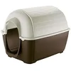 Image de Ferplast Niche d'extérieur pour chiens KENNY 05, résistant aux chocs et rayons UV, système de drainage des liquides, grille pour l'aération, démontable pour le nettoyage, 70 x 100,6 x h 70,5 cm