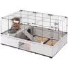 Image de Ferplast Cage pour Lapins, Cage pour cochons d'Inde,cobayes, Cage à Lapin, Modular 2, Extensible, Cage à Lapin, Accessoires Inclus, Facile à Nettoyer, 109 x 72 x h 56 cm