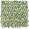 Image de emmevi - Haie artificielle avec treillis en bois de saule naturel, extensible, modèle à feuilles de lierre, disponibles en 2 tailles