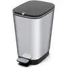 Image de Kis 8071900 1788 01 Poubelle"Chic" 45 litres en argent, Plastique, 29x44,5x60,5 cm