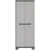 Image de Armoire de rangement haute KETER LINEAR - Noir / Gris - 68 x 39 x 173 cm - 3 étagères réglables - Cadenassable