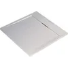 Image de Ultraflat S I.Life Receveur de Douche Ultraplat 3 cm d'Épaisseur, Carré 80 x 80 cm, Finition Pierre Texturée, Naturellement Anti-Dérapant, Cache-Bonde Fourni, Blanc T5229FR