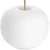 Image de kdln Lampe de table LED Kushi, blanc/laiton, Ø 17 cm, verre
