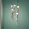 Image de kdln Suspension LED Jer 1, bleu fumé, Ø 10 cm, verre