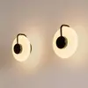 Image de Applique murale LED kdln TRATTO, noire, Ø 27 cm, métal/verre