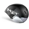 Image de MET Codatronca Casque de vélo de Route Noir/argenté Taille M (56-58 cm)
