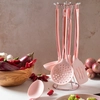 Image de Bisetti - 6 Ustensiles de cuisine avec support Stonerose roses OS