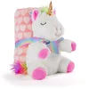 Image de PERLETTI Couverture Bebe avec Animal en Peluche Douce - Plaid Rose avec Doudou Licorne Blanche Petit Enfant 0 1 2 3 Ans - Cadeau de Naissance Bebe Fille Moelleux Chaud - 120x80 cm (Licorne Blanche)