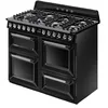 Image de Piano de cuisson Smeg TR4110BL1 - Noir - Classe énergétique A / Plaque Gaz / Four Electrique Multifonction - Vapor Clean - Porte tempérée