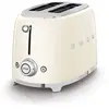 Image de Smeg, Grille-pain 2 Tranches TSF01CREU, 2 Fentes 36 mm, 6 Niveaux de Brunissage, Fonction Chauffage, Décongélation et Bagel, Éjection Automatique du Pain, Ramasse Miettes, 950 W, Crème