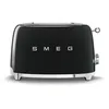 Image de Smeg, Grille-pain 2 Tranches TSF01BLEU, 2 Fentes 36 mm, 6 Niveaux de Brunissage, Fonction Chauffage, Décongélation et Bagel, Éjection Automatique du Pain, Ramasse Miettes, 950 W, Noir