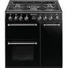 Image de Cuisiniere mixte Smeg BM93BL - Noir - Classe énergétique / Plaque Gaz / Four Electrique Porte tempérée