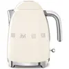 Image de Smeg, Bouilloire Électrique KLF03CREU 1,7 L, Filtre Anticalcaire Lavable, Arrêt Automatique de Sécurité, Indicateur Niveau d'Eau, Base Antidérapante,Range Cordon Intégré, Puissance 2400W, Crème