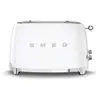 Image de Smeg, Grille-pain 2 Tranches TSF01WHEU, 2 Fentes 36 mm, 6 Niveaux de Brunissage, Fonction Chauffage, Décongélation et Bagel, Éjection Automatique du Pain, Ramasse Miettes, 950 W, Blanc