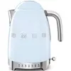 Image de Smeg, Bouilloire à Température Variable KLF04PBEU 1,7 L, Plusieurs Température, Filtre Anticalcaire Lavable, Arrêt Automatique de Sécurité, Indicateur Niveau d'Eau, Range Câble, 2400W, Bleu Azur
