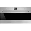Image de Four encastrable catalyse Smeg SFR9390X - Four multifonction Chaleur tournante ou pulsée / 85 litres / Classe A+ / Inox / Rails télescopiques / Porte tempérée (3 vitres) / largeur 90 cm