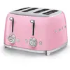 Image de Smeg, Grille-pain 4 Tranches TSF03PKEU, 4 Fentes 36 mm, 6 Niveaux de Brunissage, Fonction Chauffage, Décongélation et Bagel, Éjection Automatique du Pain, 2 Ramasse Miettes, 2000 W, Rose
