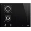Image de SMEG PM3643D, Table de cuisson à induction et à gaz CLASSICA, Black glass