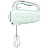Image de Smeg, Batteur Électrique HMF01PGEU, 9 Niveaux de Vitesse, Fonction Turbo, Système de Démarrage Progressif, 4 Batteurs, 2 Crochets Pétrisseurs et Range Cable Fournis, 250W, Vert d'eau