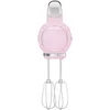Image de Smeg, Batteur Électrique HMF01PKEU, 9 Niveaux de Vitesse, Fonction Turbo, Système de Démarrage Progressif, 4 Batteurs, 2 Crochets Pétrisseurs et Range Cable Fournis, 250W, Rose