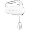 Image de Smeg, Batteur Électrique HMF01WHEU, 9 Niveaux de Vitesse, Fonction Turbo, Système de Démarrage Progressif, 4 Batteurs, 2 Crochets Pétrisseurs et Range Cable Fournis, 250W, Blanc