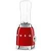Image de Smeg, Mini-blender Compact PBF01RDEU, 2 Niveaux de Vitesse, Blocage Moteur de Sécurité, 2 bouteilles de 600 ml Fournies, Base Antidérapante, Range cordon Intégré, 300W, Rouge