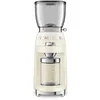 Image de Smeg, Moulin à Café CGF11CREU, Niveau de Mouture Réglable, 30 niveaux, Réservoir Grains de 350 g, Quantité de Mouture Réglable, avec Système Antistatique, 150 W, Crème