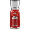 Image de Smeg, Moulin à Café CGF11RDEU, Niveau de Mouture Réglable, 30 niveaux, Réservoir Grains de 350 g, Quantité de Mouture Réglable, avec Système Antistatique, 150 W, Rouge
