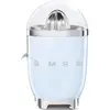 Image de Smeg, Presse Agrumes Électrique CJF11PBEU, Mise en Marche Automatique à Pression, Bec Anti-goutte et Cône Universel, Base Antidérapante, Range Cordon Intégré, 70W, Bleur Azur