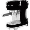 Image de Smeg, Machine à Café Expresso Manuelle ECF02BLEU, Système Thermoblock et Buse Vapeur, 4 Fonctions Expresso, Plateau Amovible, Porte Filtre, Réservoir d'Eau 1 L, Dimensions Compactes, 1350W, Noir