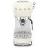 Image de Smeg, Machine à Café Expresso Manuelle ECF02CREU, Système Thermoblock et Buse Vapeur, 4 Fonctions Expresso, Plateau Amovible, Porte Filtre, Réservoir d'Eau 1 L, Dimensions Compactes, 1350W, Crème