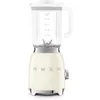 Image de Smeg, Blender BLF03CREU 1,5 L, 4 Vitesses, 4 Fonctions Smoothie, Pulse, Glace Pilée et Autonettoyant, Bloc Moteur et Bouchon Doseur, Base Antidérapante, Range Cordon Intégré, 800W, Crème