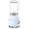Image de Smeg, Blender BLF03PBEU 1,5 L, 4 Vitesses, 4 Fonctions Smoothie, Pulse, Glace Pilée et Autonettoyant, Bloc Moteur et Bouchon Doseur, Base Antidérapante, Range cordon Intégré, 800W, Bleu Azur