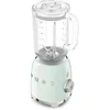 Image de Smeg, Blender BLF03PGEU 1,5 L, 4 Vitesses, 4 Fonctions Smoothie, Pulse, Glace Pilée et Autonettoyant, Bloc Moteur et Bouchon Doseur, Base Antidérapante, Range cordon Intégré, 800W, Vert d'Eau