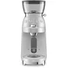 Image de Smeg, Moulin à Café CGF02SSEU, Mouture Réglable, 50 Niveaux de Mouture, Réservoir à Grains de café 240g, Fonction Café Simple et Double, Système Antistatique, 150W, Aluminium Brossé