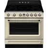 Image de Smeg TR90IMP Cuisine 90 Cm, Modèle Victoria, Plaque de Cuisson à Induction, 5 Zones, Four Électrique Multifonction, 115 Litres, Couleur Pâte, Classe Énergétique A