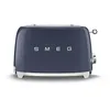 Image de Smeg, Grille-pain 2 Tranches TSF01NBEU, 2 Fentes 36 mm, 6 Niveaux de Brunissage, Fonction Chauffage, Décongélation et Bagel, Éjection Automatique du Pain, Ramasse Miettes, 950 W, Blue Navy