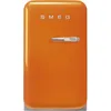 Image de Smeg, FAB5LOR6 Réfrigérateur Minibar Vintage une Porte, 34L, Charnières à Gauche, Froid Statique, 2 Clayettes Réglables, Porte-Bouteilles et Éclairage LED, H 72,5cm, Orange