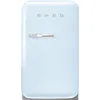Image de Smeg, FAB5RDPB6 Réfrigérateur Minibar Vintage une Porte, 34L, Charnières à Droite, Froid Statique, 2 Clayettes Réglables, Porte-Bouteilles et Éclairage LED, H 72,5cm, Bleu Azur