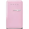 Image de Smeg, FAB5LPK6 Réfrigérateur Minibar Vintage une Porte, 34L, Charnières à Gauche, Froid Statique, 2 Clayettes Réglables, Porte-Bouteilles et Éclairage LED, H 72,5cm, Rose