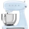 Image de Smeg, Pétrisseur planétaire Full Color SMF05PBEU, 10 niveaux de vitesse, fonction lisse et mix, bol de 4,8 L, bloc moteur, 3 fouets et crochet pétreur, 800 W, bleu