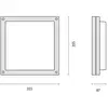 Image de Performance in Lighting Applique LED Bliz Square 40, 3 000 K, blanche