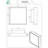 Image de Fabas Luce Applique murale Oban, 30 cm x 30 cm, capteur, 2 x E27, blanc, IP65