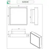 Image de Fabas Luce Applique murale Oban, 30 cm x 30 cm, 2 x E27, blanc, IP65