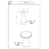 Image de Fabas Luce Lampe de table LED Neutra, hauteur 20 cm, blanc, variateur tactile