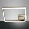 Image de Fabas Luce plafonnier LED Bard, 42x42 cm, finition dorée mate
