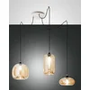Image de Fabas Luce 3496   47   125 Suspension Fiona en verre soufflé Color Ambre 3 x 60 W E27