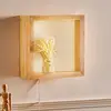 Image de Fabas Luce Applique murale LED carrée Window en chêne