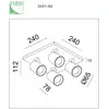 Image de Fabas Luce Spot Modo, à 4 lampes, blanc, anneaux décoratifs, GU10, aluminium